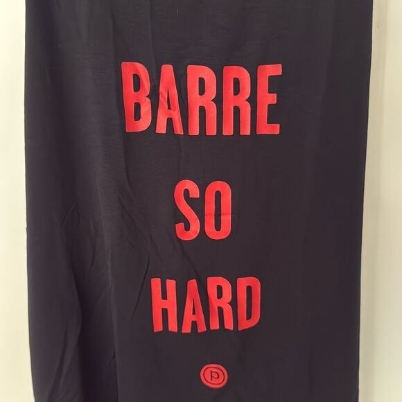 New Tavi x Pure Barre Active Twisted Racerback Tank Small, “Barre So Hard” Black - Picture 5 of 10